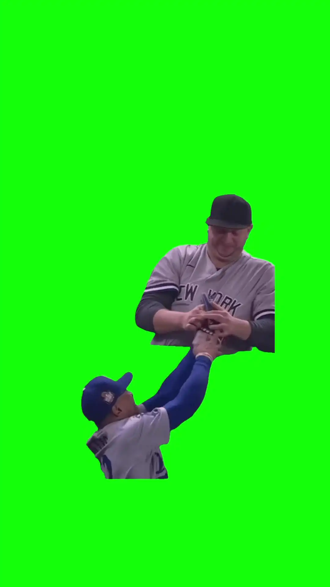 World series 2024 fan interference meme green screen