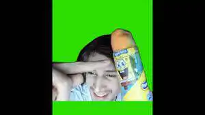 xQC Spongebob Ice Cream green screen
